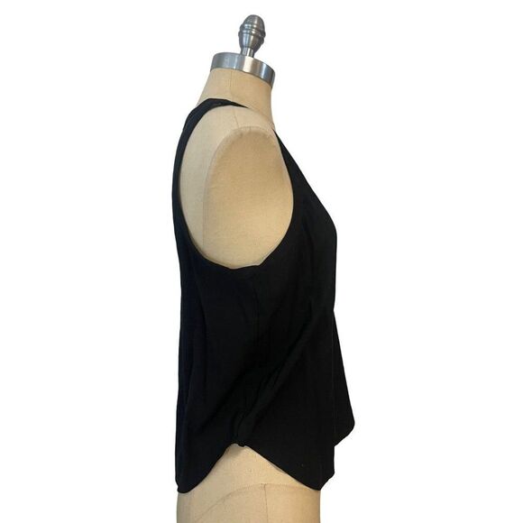 Good American Black Rayon Blend Sleeveless Top 2 US 6 8 - Picture 2 of 4